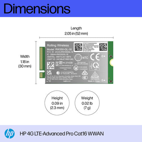 HP Inc. HP 4G LTE-AP (CAT 16) WWAN