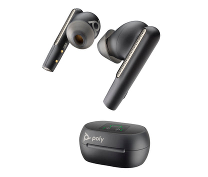 HP Inc. Poly Voyager Free 60+ UC M Carbon Black Earbuds +BT700 USB-C Adapter +Touchscreen Charge Case