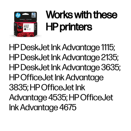 HP Inc. INK CARTRIDGE NO 652 Black/HU