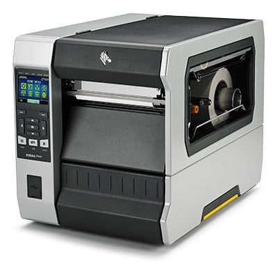 Zebra TT Printer ZT620; 6", 203 dpi, Euro and UK cord, Serial, USB, Gigabit Ethernet, Bluetooth 4.0, USB Host, Cutter, Color, ZPL