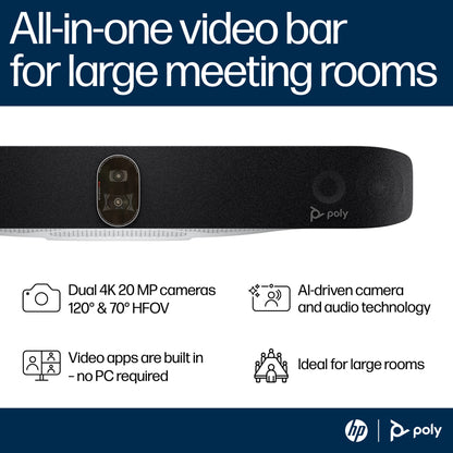 HP Inc. POLY STUDIO X72 ALL-IN-ONE/VIDEO BAR