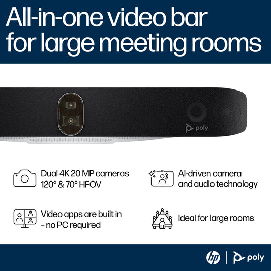 HP Inc. POLY STUDIO X72 ALL-IN-ONE/VIDEO BAR