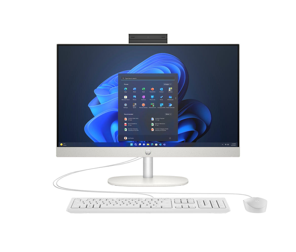 HP Inc. HP ProOne 240 G10 AIO 23.8 FHD IPS AG 250n U7-155U 16GB 512GB Win11P 3/3/3 White