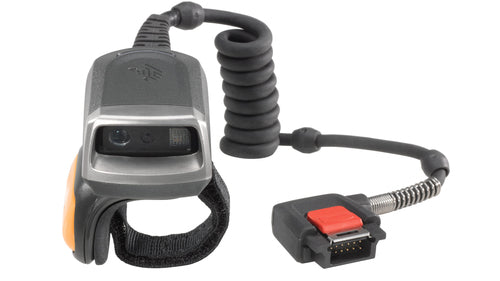 Zebra EVM CORDED 2D IMAGER RING SCANNER TO WT6000 WEARABLE TERMINAL, SHORT CABLE TO WRIST, WORLDWIDE