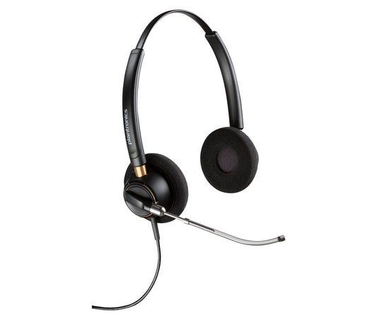 HP Inc. Poly EncorePro 520V Binaural Headset VoiceTube +Quick Disconnect EMEA - INTL English Loc Euro plug