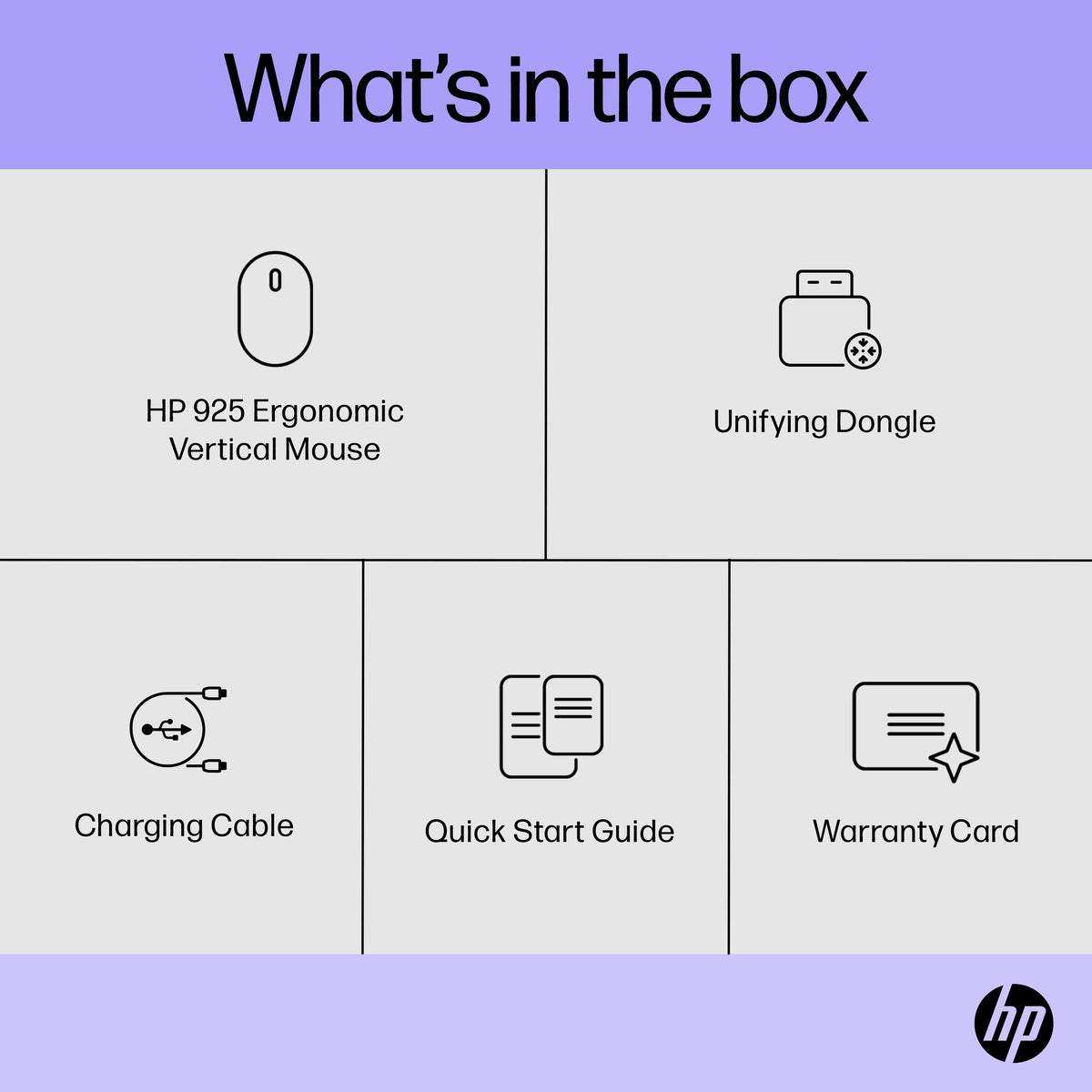 HP Inc. HP 925 Ergo VRTCL Wireless Mouse