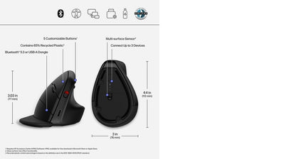 HP Inc. HP 925 Ergo VRTCL Wireless Mouse