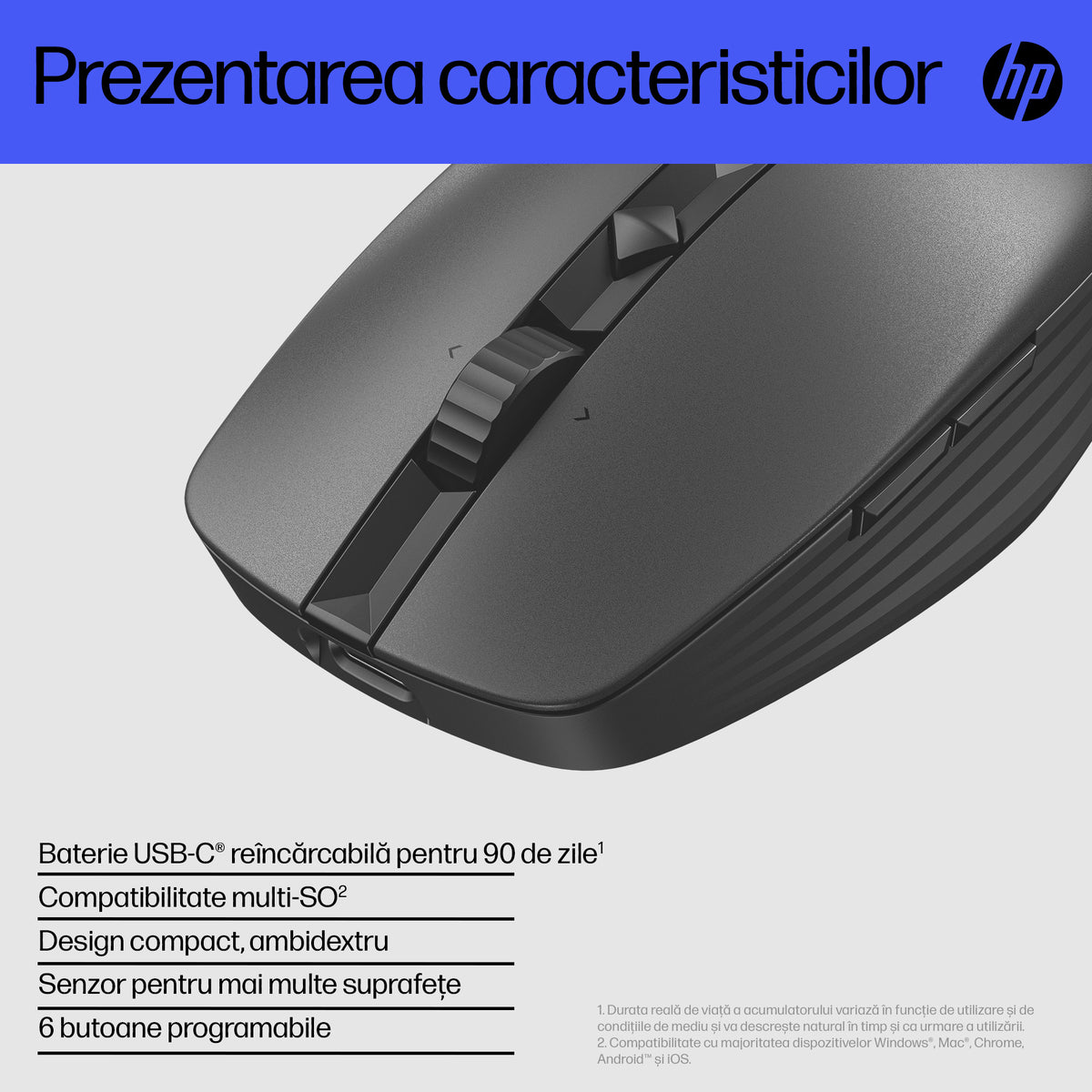 HP Inc. HP 715 RECHBL Mult-Dvc Bluetooth Mouse