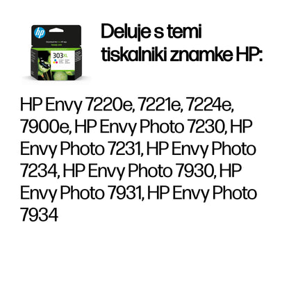 HP Inc. HP 303XL HIGH YIELD TRI-COLOR/ORIGINAL INK CARTRIDGE