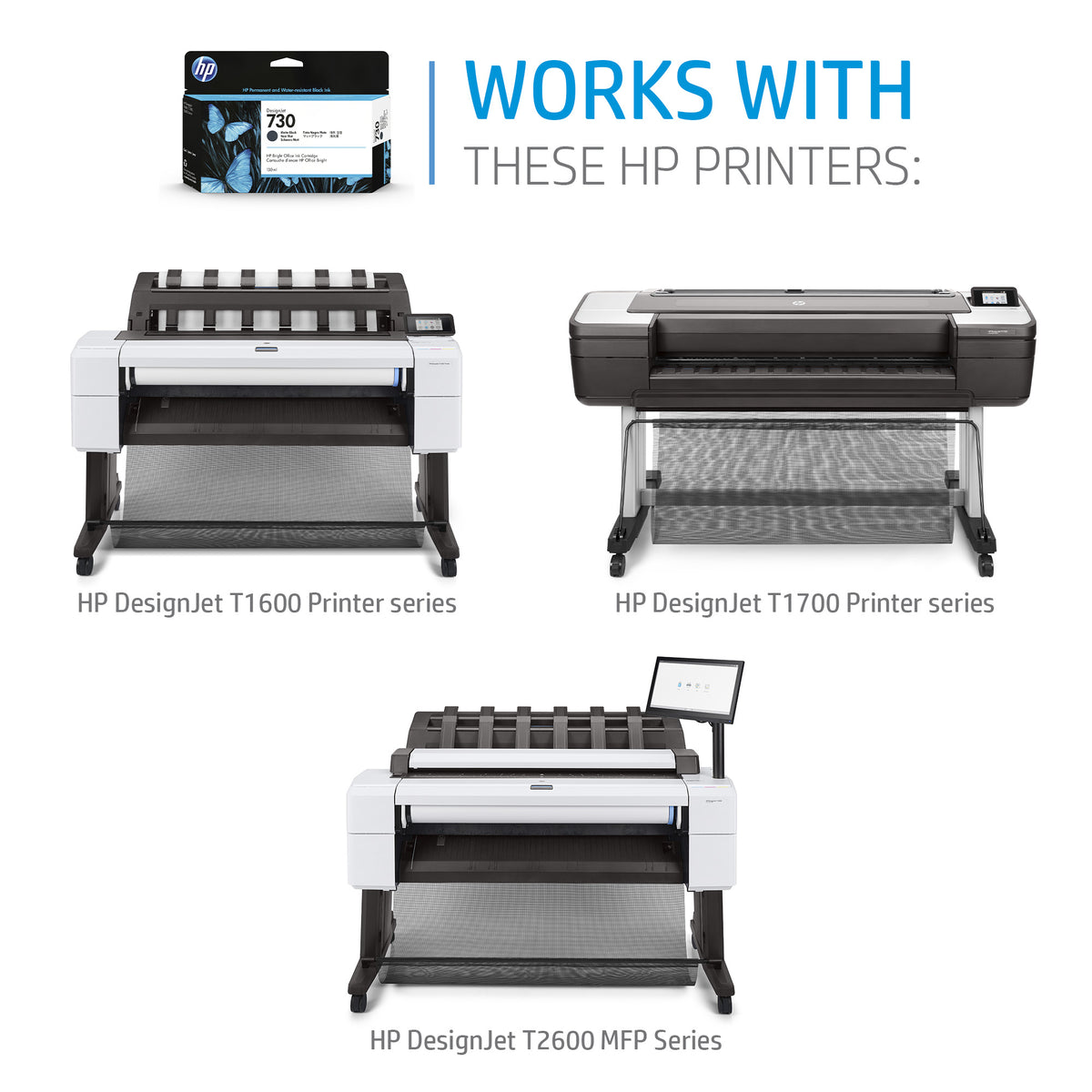 HP Inc. HP 730 300-ML/Gray INK CARTRIDGE