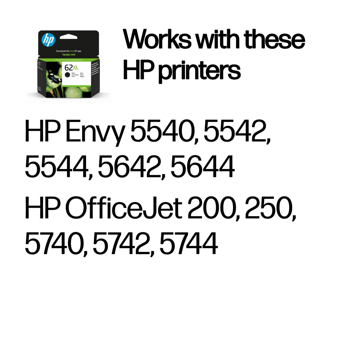 HP Inc. HP 62XL Black INK CARTRIDGE/EN/RU/FR/PL/CZ/HU