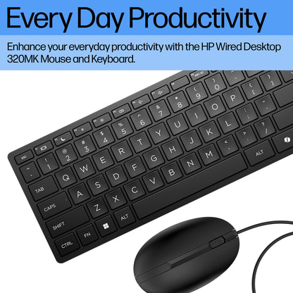 HP Inc. HP WIRED 320 Mouse Keyboard/- ENGLISH