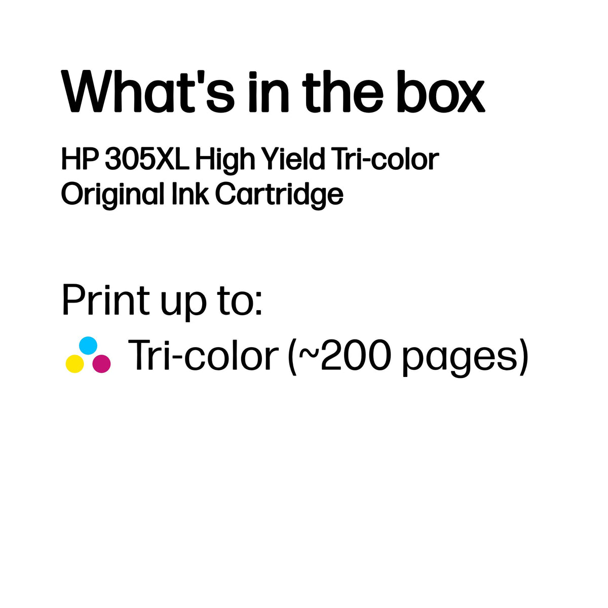 HP Inc. HP 305XL HIGH YIELD TRI-COLOR/EN/RU/FR/PL/CZ/HU INK CARTRIDGE