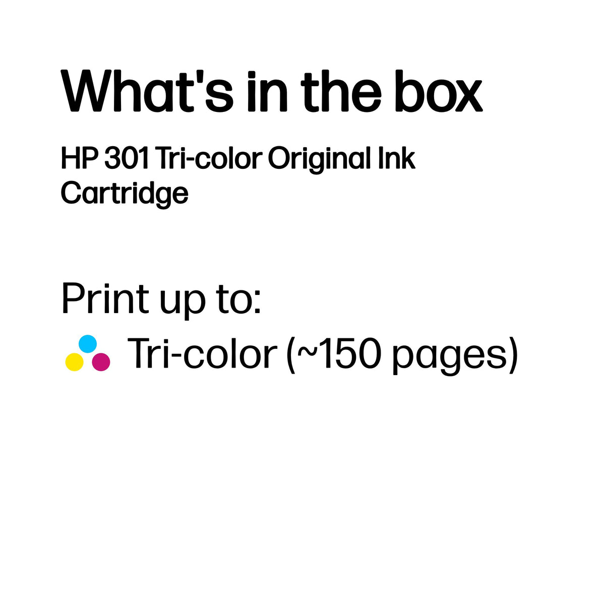 HP Inc. HP 301 Tri-color Original Ink Cartridge