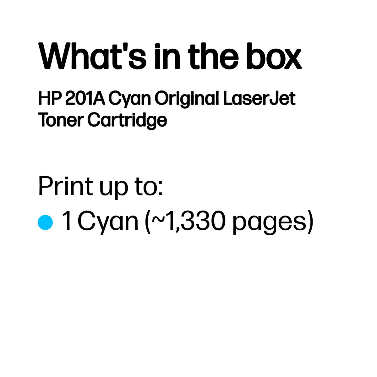 HP Inc. TONER CARTRIDGE 201A CYAN/.