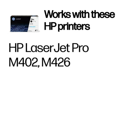 HP Inc. TONER CARTRIDGE 26A Black/.