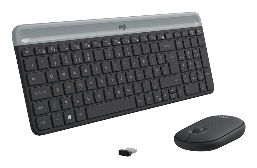 Logitech [New Damaged Box] MK470 SLIM WRLS KEYB + MOUSE/COMBO GRAPHITE - US INTL