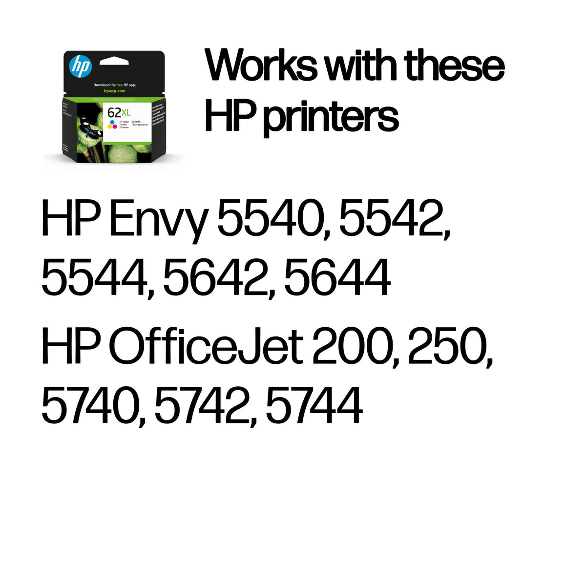 HP Inc. HP 62XL TRI-COLOR INK CARTRIDGE/EN/RU/FR/PL/CZ/HU