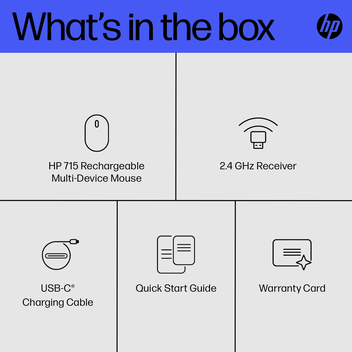 HP Inc. HP 715 RECHBL Mult-Dvc Bluetooth Mouse