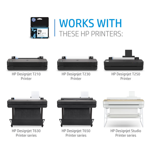 HP Inc. HP 712 80-ML Black DESIGNJET/INK CARTRIDGE