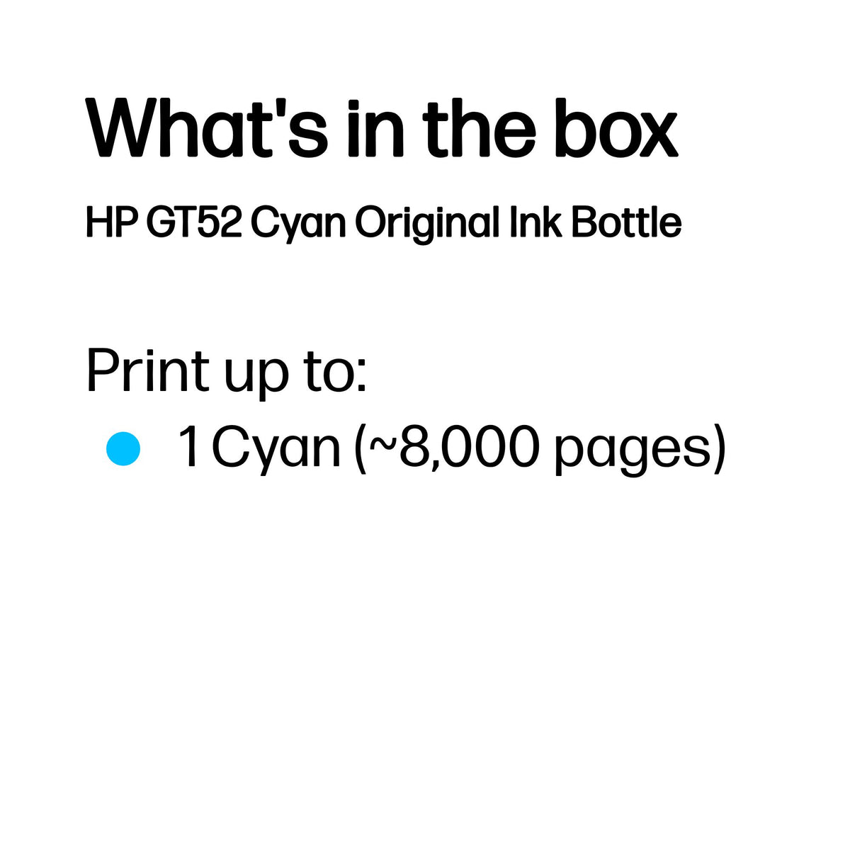 HP Inc. HP GT52 CYAN ORIGINAL INK/HUNGARY ONLY