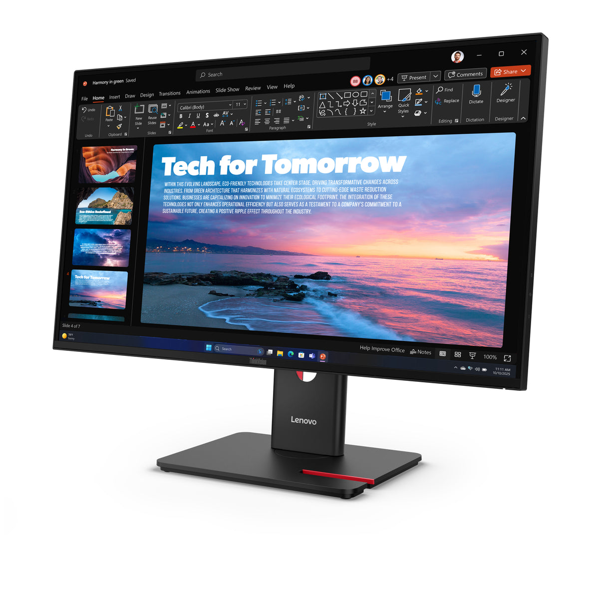 Lenovo Monitor ThinkVision T27QD-40 27" IPS QHD 4ms 350cd 1500:1 120Hz Dock DaisyChain HUB Tilt Swivel Lift Pivot