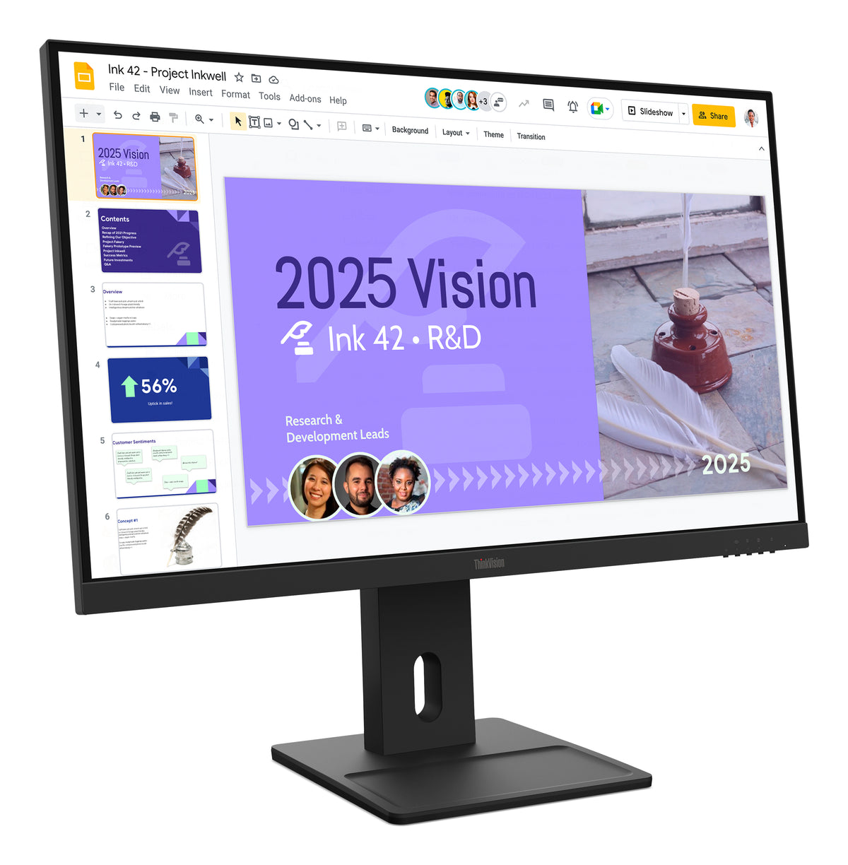 Lenovo Monitor Lenovo ThinkVision E27Q-40 - LED monitor - 27" - 2560 x 1440 QHD @ 100 Hz - IPS - 350 cd/m² - 1500:1 - 4 ms - 2xHDMI, DisplayPort - speakers - raven black