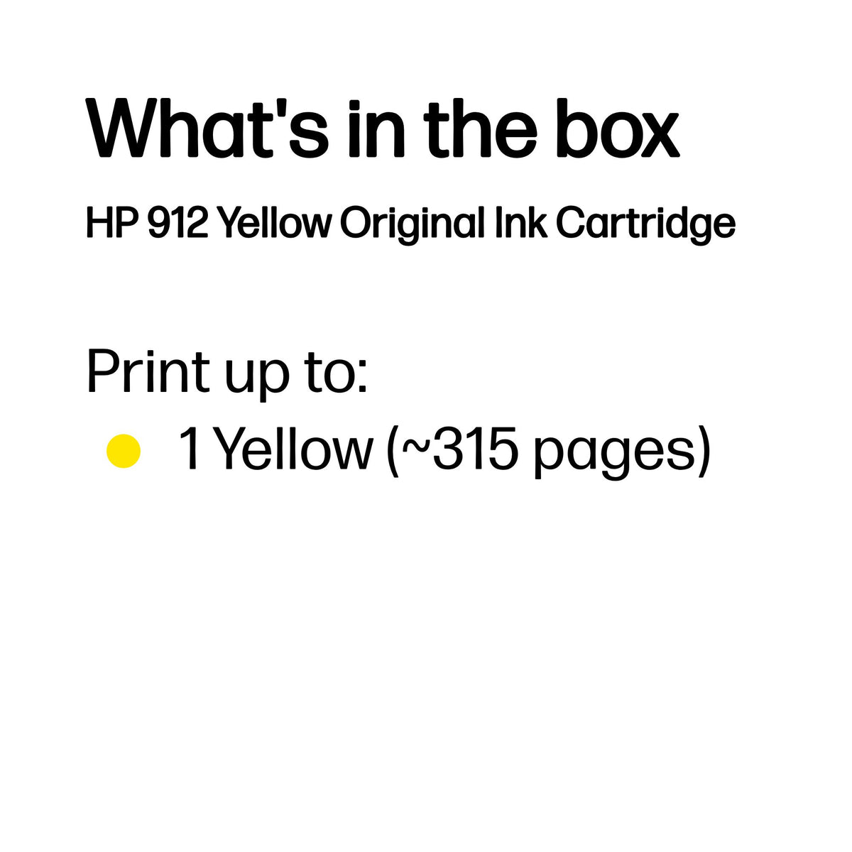 HP Inc. HP 912 YELLOW ORIGINAL INK/CARTRIDGE