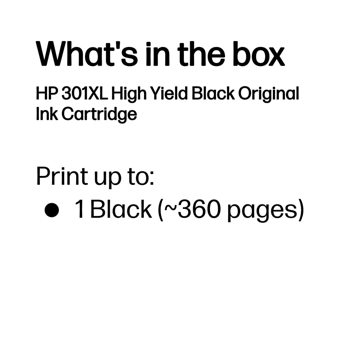 HP Inc. HP 301XL HIGH YIELD Black ORIG/EN/PL/HU/CZ/SL INK CARTRIDGE