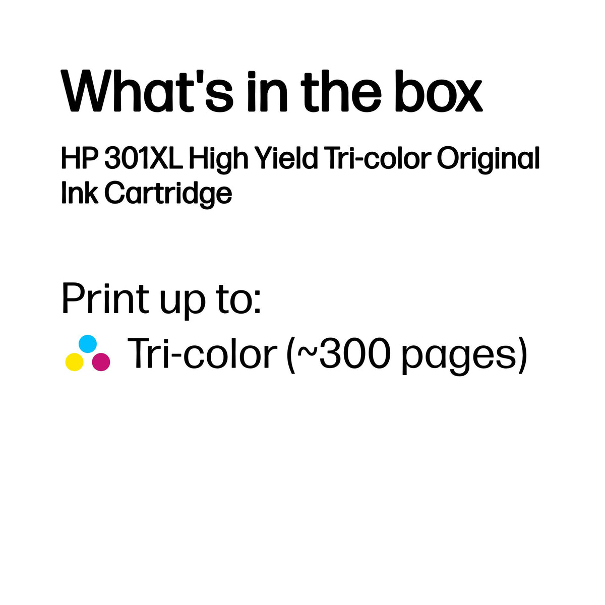 HP Inc. HP 301XL HIGH YIELD TRI-COLOR/EN/PL/HU/CZ/SL INK CARTRIDGE