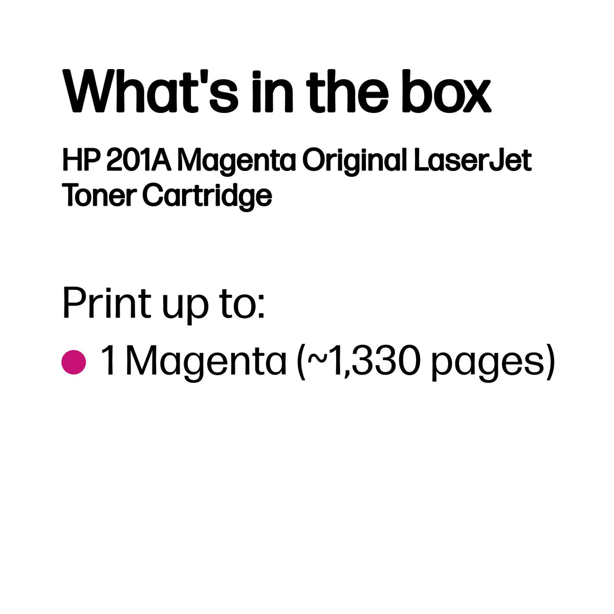 HP Inc. TONER CARTRIDGE 201A MAGENTA/.