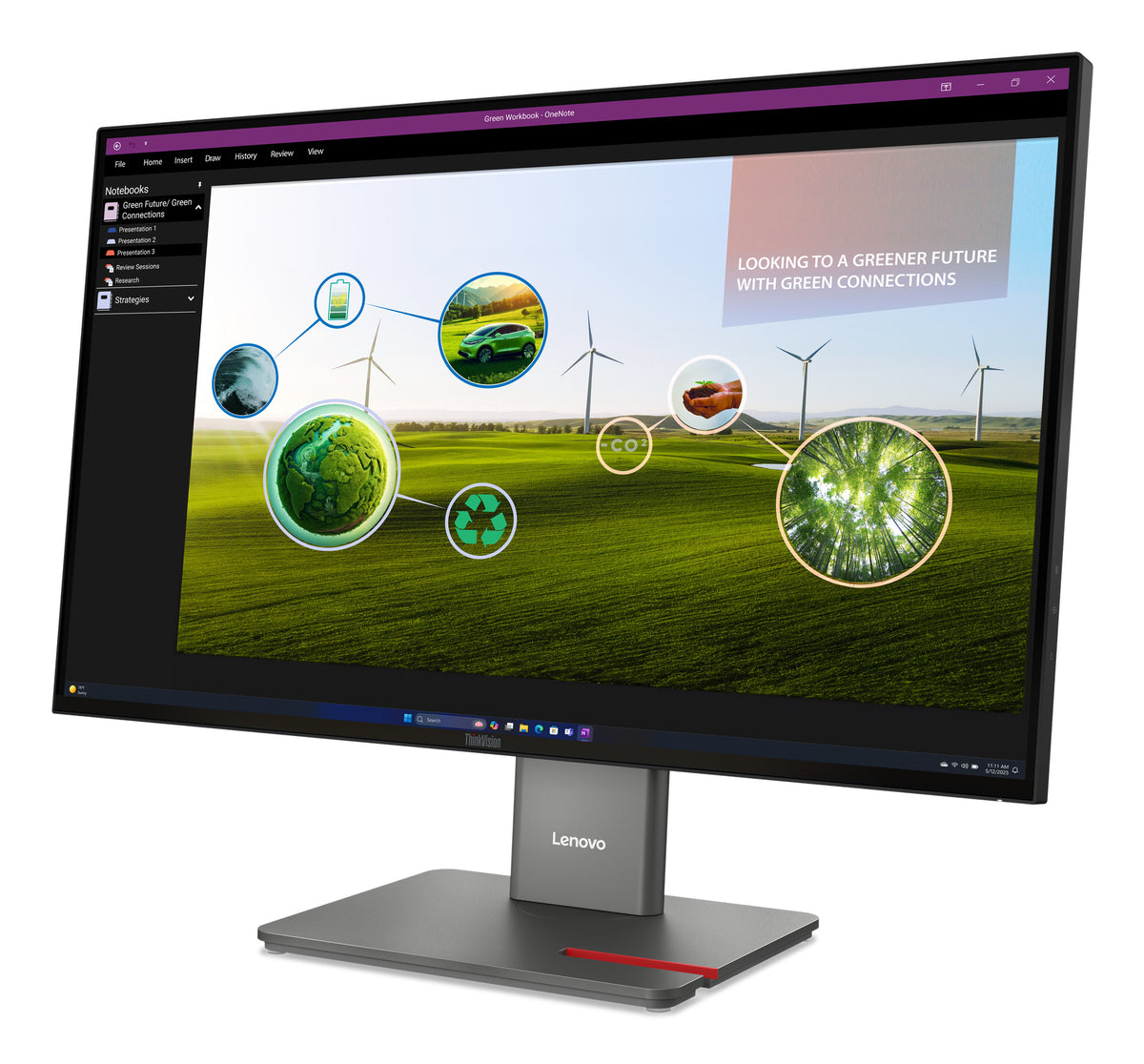 Lenovo Monitor ThinkVision P27Q-40 27" IPS QHD AG 4ms 350cd 1500:1 120Hz Daisy HUB Tilt Swivel Lift Pivot