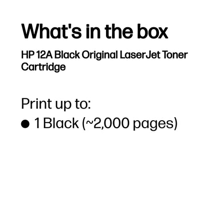 HP Inc. TONER CARTRIDGE 12A Black/.
