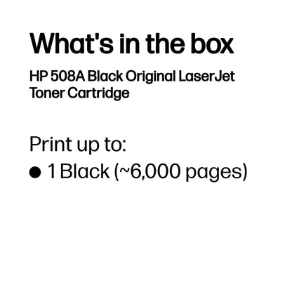 HP Inc. TONER CARTRIDGE 508A Black/.
