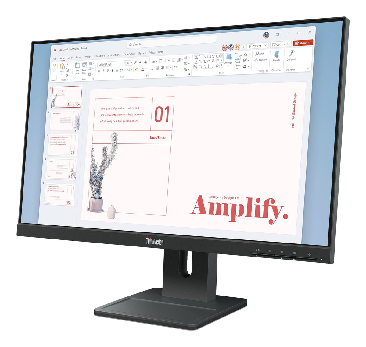Lenovo Monitor ThinkVision E24-40 23,8" IPS FHD AG 4ms 250cd 1300:1 100Hz Speakers Tilt Swivel Lift
