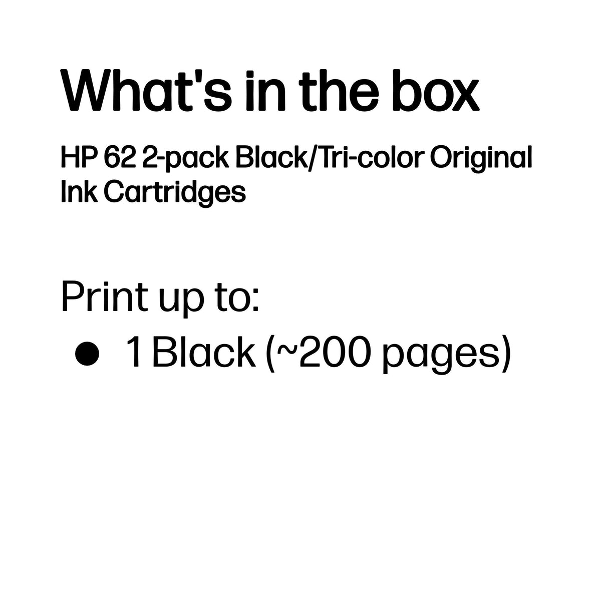 HP Inc. INK CARTRIDGE NO 62 B/C/M/Y/COMBO 2-PACK