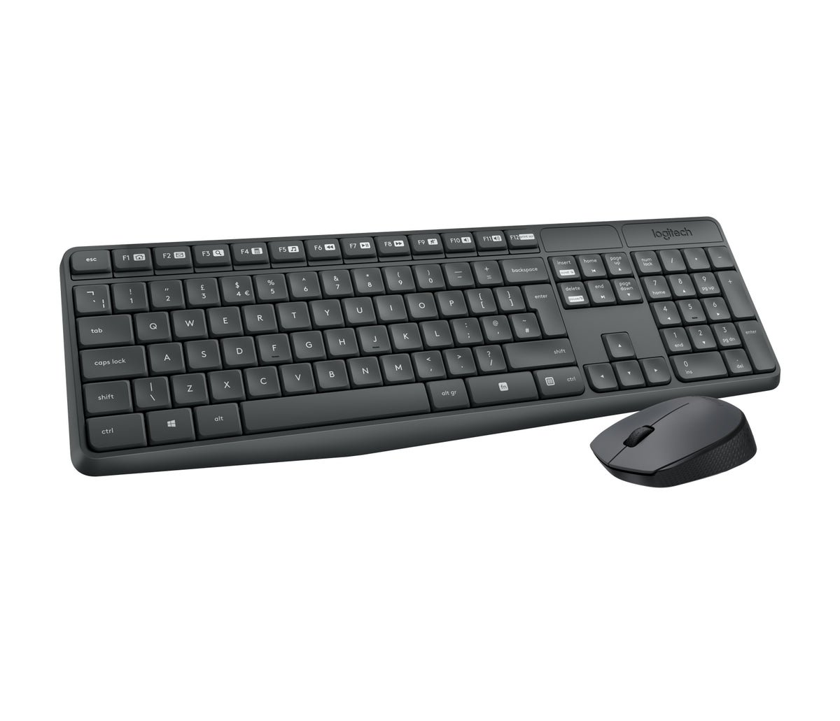 Logitech MK235 Wireless Keyboard / Mouse/COMBO Grey-DEU-2.4GHZ-CENTRAL