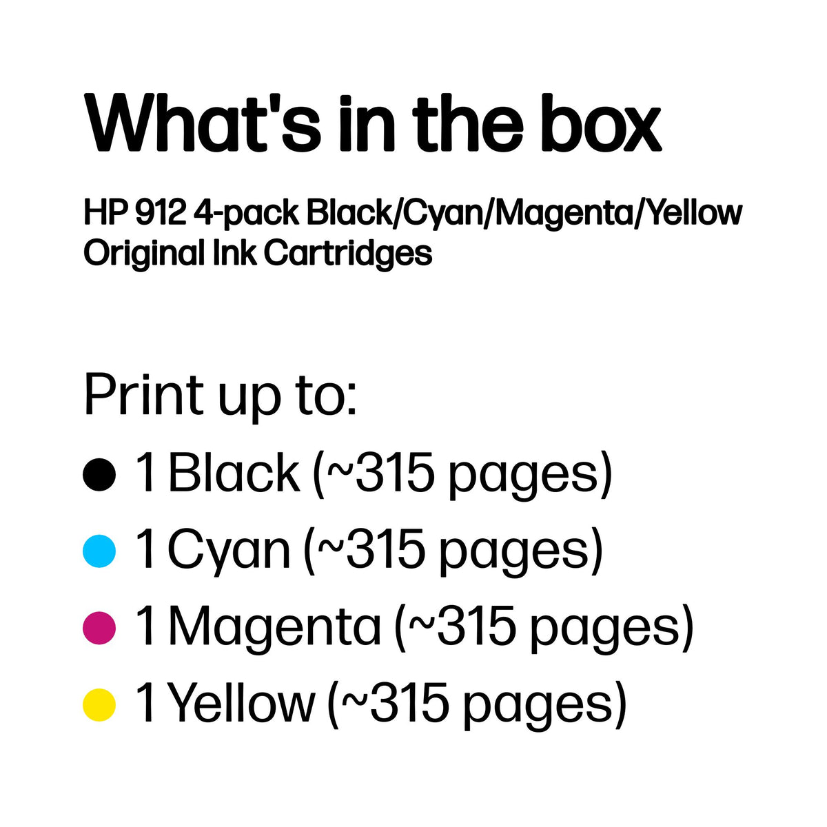 HP Inc. HP 912 4-PACK/Black/CYAN/MAGENTA/YELLOW ORIGIN