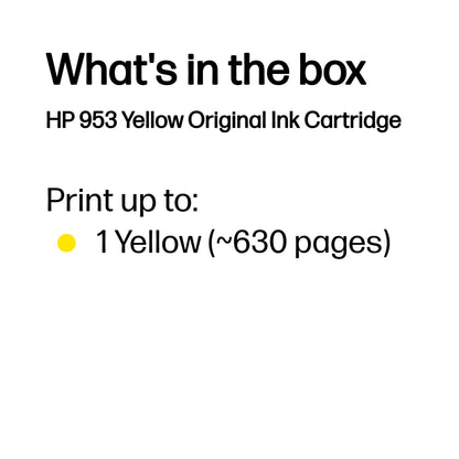 HP Inc. HP 953 YELLOW ORIGINAL INK/CARTRIDGE