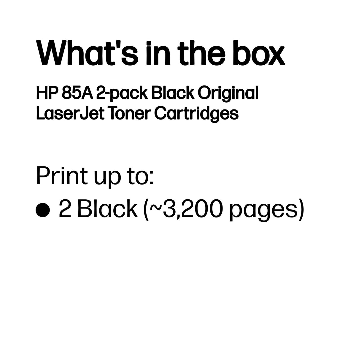 HP Inc. TONER CARTRIDGE 85A Black/DUAL PACK