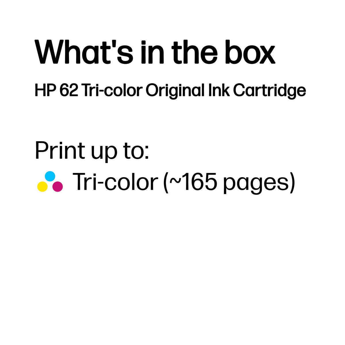HP Inc. HP 62 TRI-COLOR INK CARTRIDGE/EN/RU/FR/PL/CZ/HU
