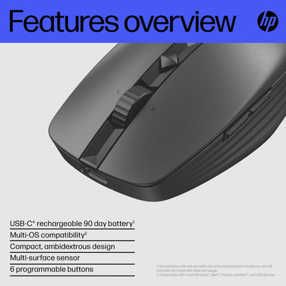 HP Inc. HP 715 RECHBL Mult-Dvc Bluetooth Mouse