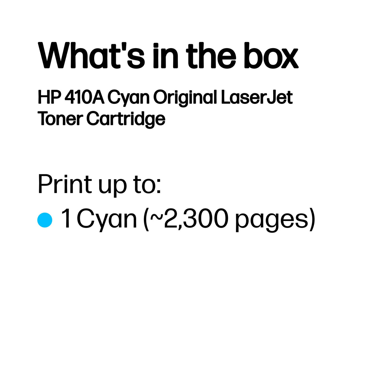 HP Inc. TONER CARTRIDGE 410A CYAN/.