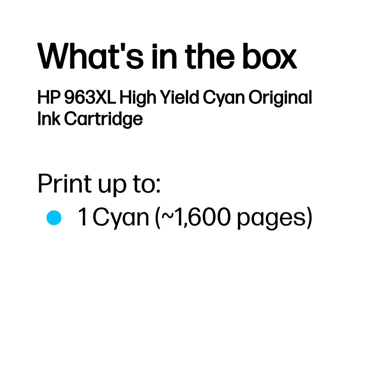 HP Inc. HP 963XL HIGH YIELD CYAN/ORIGINAL INK CARTRIDGE