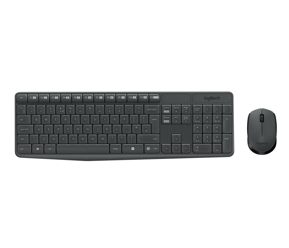 Logitech MK235 WIRELESS KEYBOARD / MOUSE/GREY-US INTL-2.4GHZ-INTNL