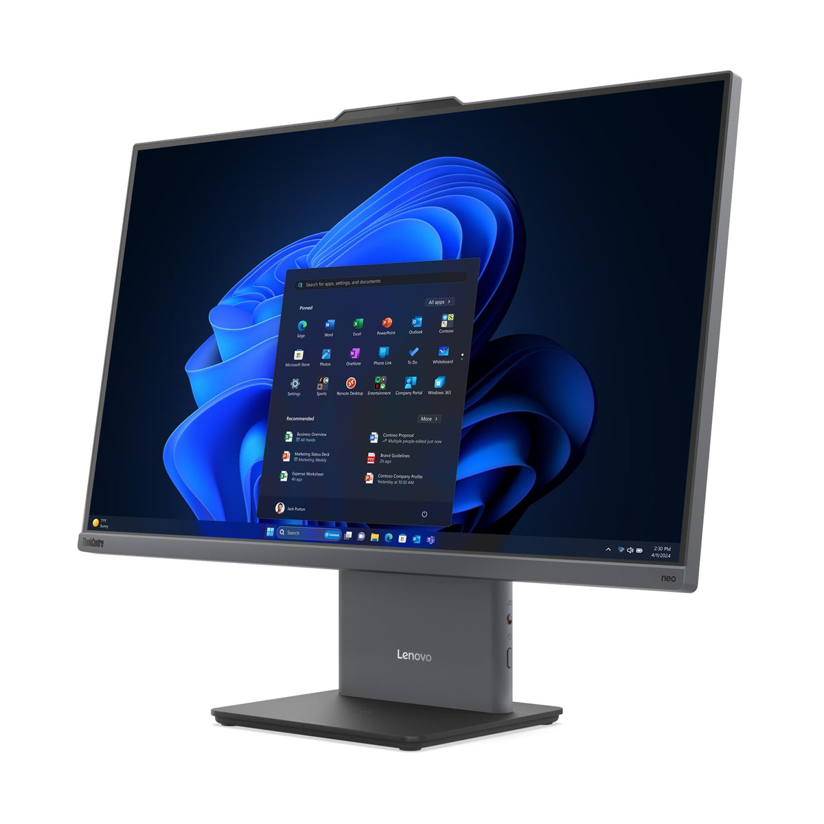 Lenovo ThinkCentre neo 50a 24 G6 AiO 23.8" FHD MT Ultra 5 226V 16GB 512GB WiFi 6 BT 5MP Wireless Charger W11P 3Y Onsite