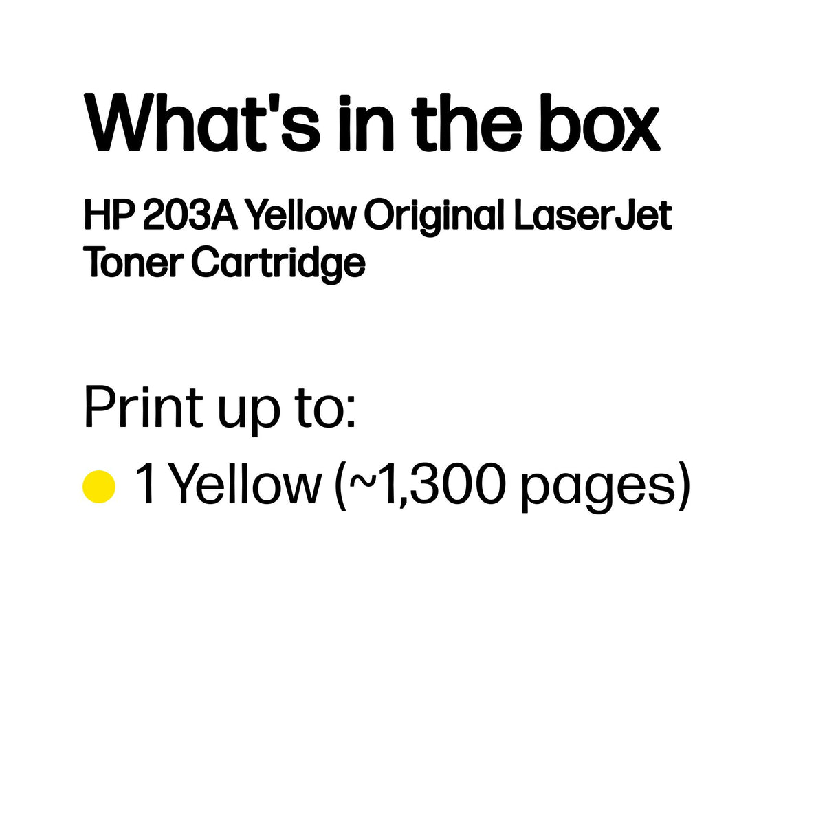 HP Inc. HP 203A ORIG YELLOW LASERJET/TONER CARTRIDGE