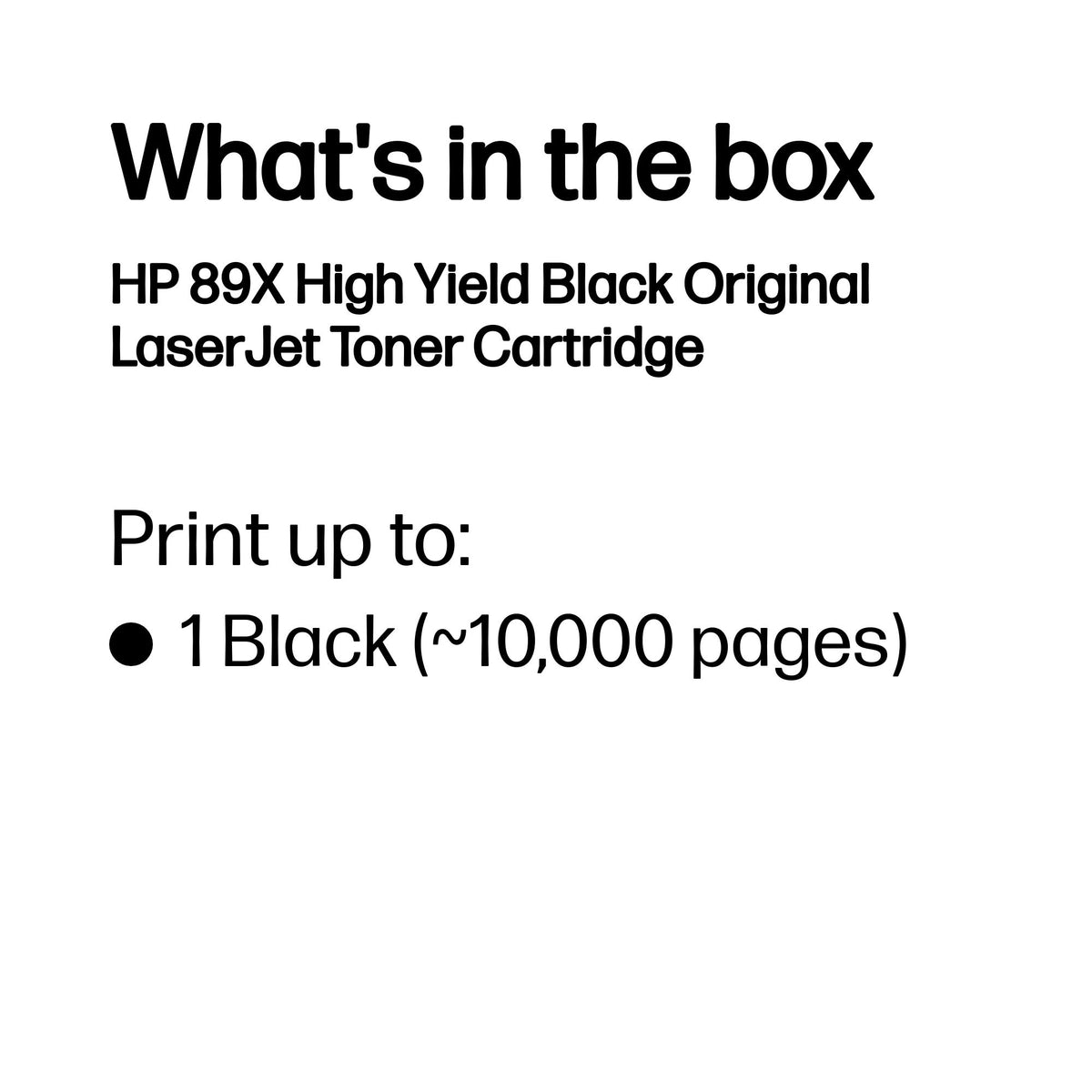 HP Inc. HP 89X Black LASERJET TONER/CARTRIDGE