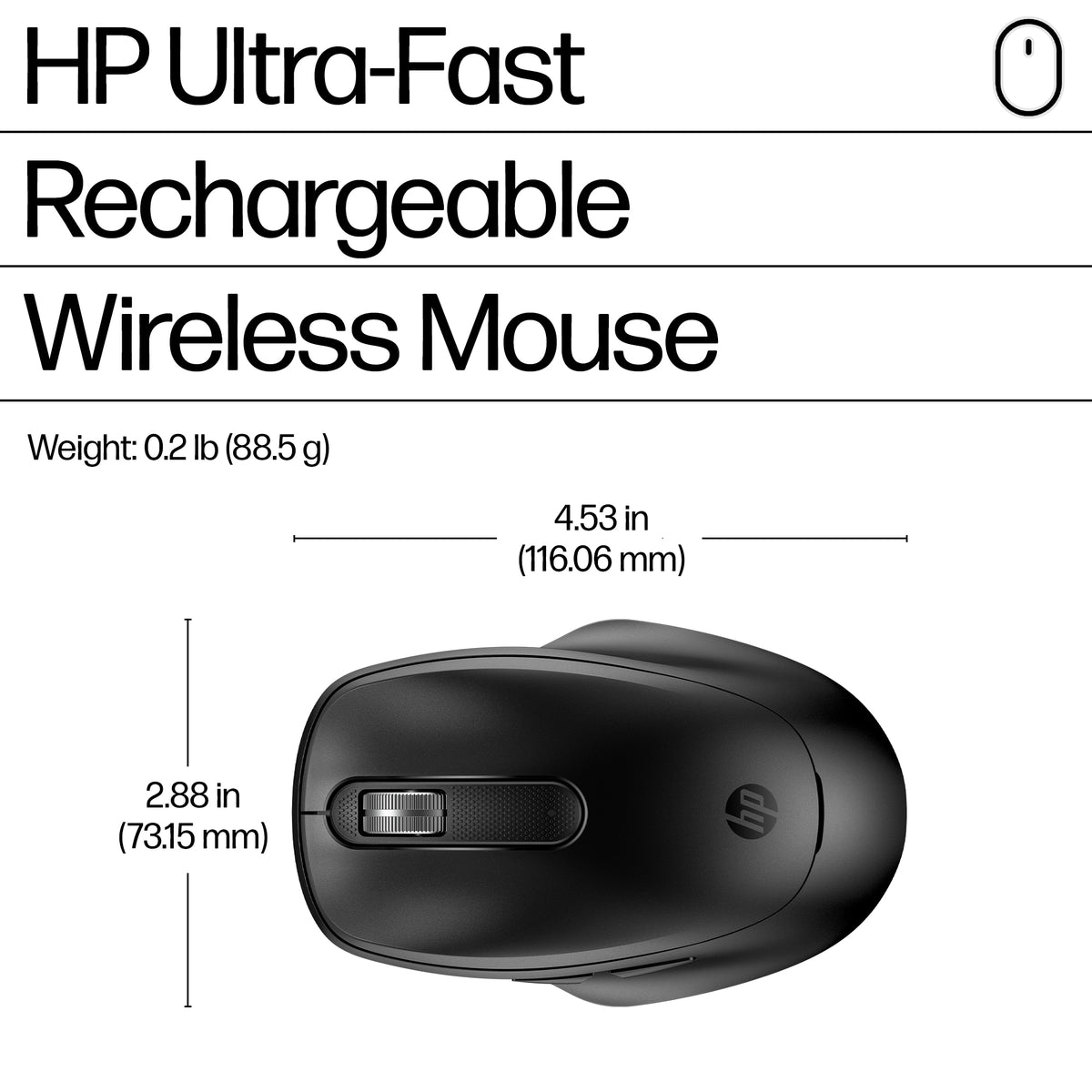HP Inc. HP 515 Ultra-Fast Rechargeable Wireless Mouse