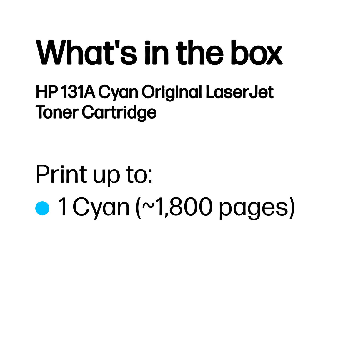 HP Inc. TONER CARTRIDGE 131A CYAN/.